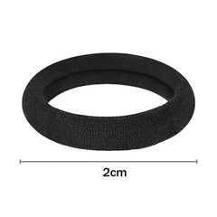 10PCS Black Seamless Hair Ties No Damage Ponytail Holders for Women Girls