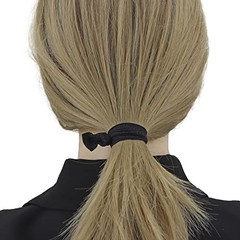 50 Pack Solid Color Knotted Hair Ties – No Crease Hair Ponytail Elastics black