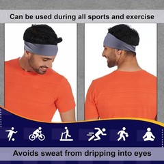 Travel Fitness Yoga Sport Workout Elastic Wide Headband Sweatband for Men Women