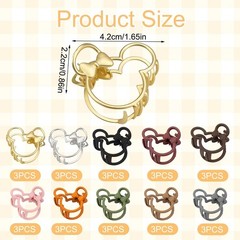 30 PCS Mouse Lady Thick Hair Barrette Mouse Lady Thin Thick Curly Vintage ABS Re
