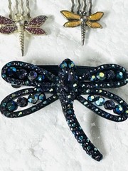 DragonFly Hair Accessories Barrette 3 Pc Lot