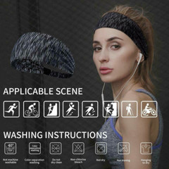 Workout Headband for Men Women Non Slip Sport Sweatbands Elastic Yoga Hairbands