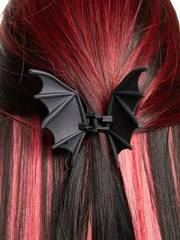 Gothic Bat Wing Hair Clip Black Punk Claw Clip Halloween Hair Accessory