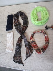 Lot of 5 Womens Headbands ~ Multiple Colors And Designs + 1 Hairbow Barrette