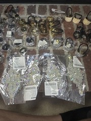 Dance Ponytail Holder Cuff Lot Faux Gold, Silver, Sparkles, 50 Pieces, Some New