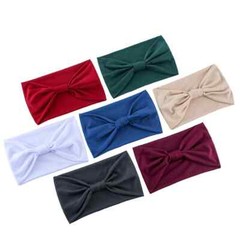 Wide Headband Women Hair Bow knot Turbans Head Band Make-up Sports Running
