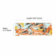 3pcs Womens Flower Printed Boho Twisted Wide Headband Turban Headwrap Hair Band