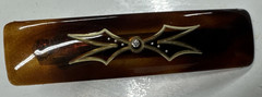 Design Classic Hair Ornament Clip 4″ ,- , made in Italy – Brown