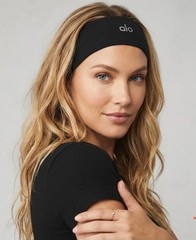 NWT ALO Yoga Black Conquer Performance Unisex Headband One Size Women & Men $34