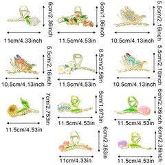 11PCS Sparkly Metal Claw Clips – Large Non-Slip Hair Clips for Thick & Thin Hair