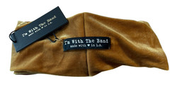 I’M WITH THE BAND Velvet Turban Headband Golden Mustard NWT Knot Boho Indie Luxe