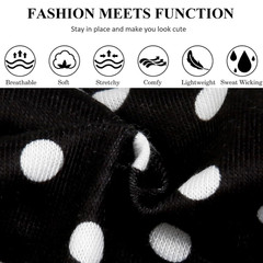 Trendy Polka Dot Headbands for Women – Wide Thick Hair Bands for Everyday Use