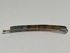 VTG Floral Cellulose Acetate Skinny Barrette Bobby Pin Retro 80’s