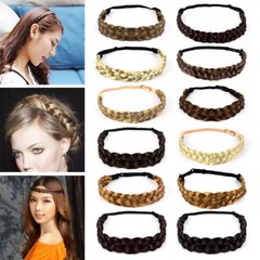 Natural Hair Band Plaited Headband Braided & Elastic Band Hair Extensions