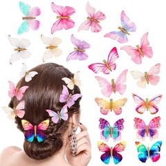 Rhinestone Hair Clips 18 PCS Rainbow Y2K Glitter Jaw Clips for Teens Women