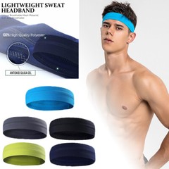 Sports Headband No-Slip Sweat Wicking Turban Elastic Gym Yoga Cycling Sweatband