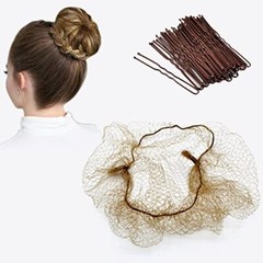 100 Pcs Hair Nets Invisible Elastic Edge Mesh Hairnets Bun Holder