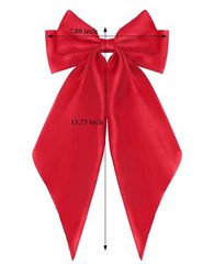 4pcs Big Hair Bows For Women Red Satin Bows Hair Barrettes Cute Large Christm…