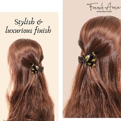 French Amie Big Fat Handmade Cellulose Acetate Small Jaw Hair Claw for Women and