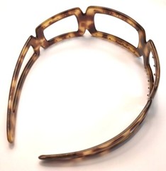 J Crew Hair Accessory Headband Wide Square Women Tortoise Print Made in France