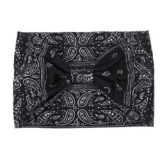 Wide Knot Bow Twist Headband Headwrap Turban Solid or Bandana