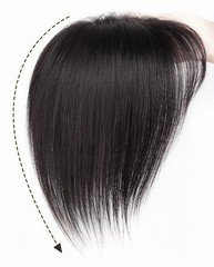 3.15″x4.3″ Lace Front 100% Human Hair Hairline Head Top Topper Clip in 10″