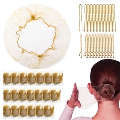 85 Pcs 24 Inch Hair Net Kit for Women, Invisible Elastic Hair Nets w/ Hair Pins