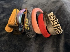 Headbands Lot of 10 Textured Velour Silk Woven Metal Various Styles Colors