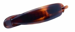 Parcelona French Sleek Celluloid Tortoise Shell Metal Free Hair Clip Barrette