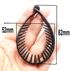 10 Pcs Black Plastic Twisted Ponytail Clip Holder Hair Claw 82mm Bun Maker
