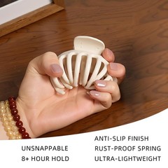 Soft Silicone Hair Clips: 9 Pcs Flexible one size fits all, Black, White, Red