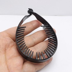 10 Pcs Black Plastic Large Twisted Ponytail Clip Holder Hair Claw 98mm Styling