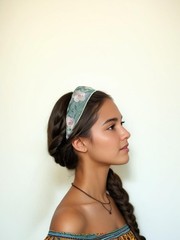 2 Pcs Vintage Floral Embroidered Headbands for Wide Boho Mesh Fabric Hair Ban…