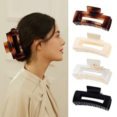 Claw Clip Hair Clip 8 Pack 4.3 Ihch Rectangular Hair Clips for Women Girls Large