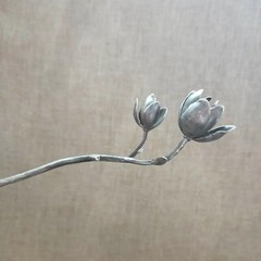 New Chinese Style Vintage Magnolia Hairpin Ethnic Hanfu Qipao Accessory