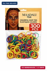 300 Small Colorful Rubber Bands for Hair – Strong No Snap Elastic Bands for Brai