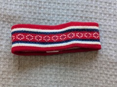Ewe First Headband Womens One Size Red Fair Isle Wool Ear Warmer Knit Winter
