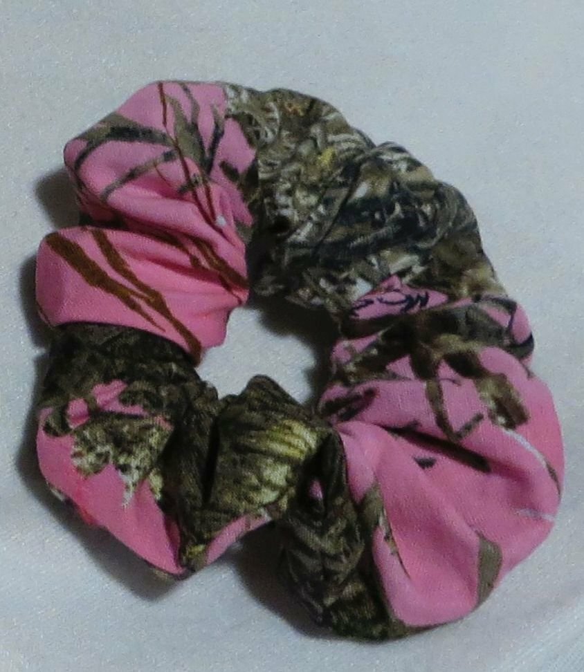 pink Camo real tree Scrunchie camouflage hunting country outdoor comfort