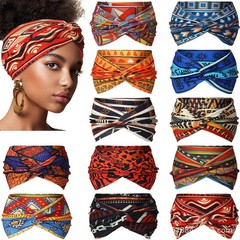 Bohemian Wide Headband Elastic Yoga Sports Hairband African Style Unisex