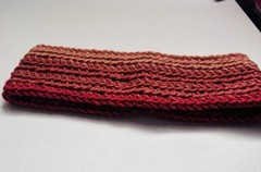Crocheted Red Pink Headbands Set of 2 Women Bohemian Eco-Friendly Hair