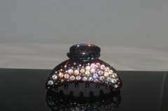 New Gorgeous embroidered Hair Clip Claw w Shinny Crystals Hair Accessories