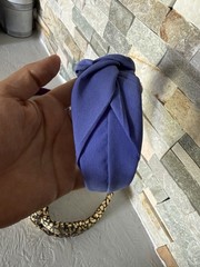 Lot of 4 Padded Knotted Headbands – Metallic, Animal Print & Solid Colors.