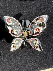 New Gorgeous Butterfly Hair Clip Painted Hand made Hair Accessories US Seller