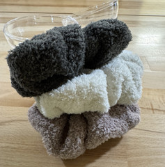 Barefoot Dreams Cozy Chic Scrunchies Pack of 3 Plush Hair Accessories Gift Set
