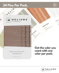 Heliums Large Bobby Pins – Silver Gray – 2.5 Inch Extra Long Wavy Hair Pins – 24