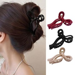 5Pcs Soft Hair Clips for women Bow Claw 5 Count (Pack of 1), Multicolor
