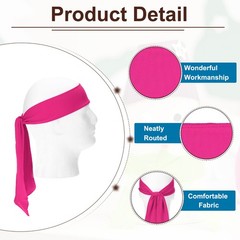 14Pcs Head Ties Headbands Ninja Karate Headband Sports Tie Back Green