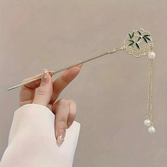 1pc Elegant Chinese Tassel Hairpin: Floral Alloy Hair Stick for Women – NEW