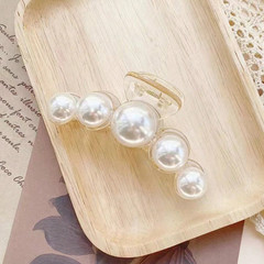 1pc Elegant Lovely Faux Pearl Hair Claw Clip Hair Clutch Hair Catcher Jaw Clip
