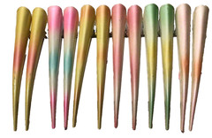 Set of 12 Multi Colored Hair Clips Claw Pastels NEW 5”